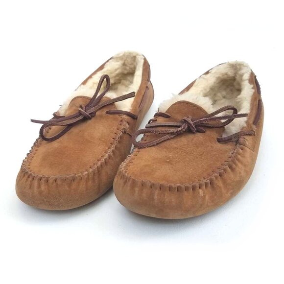 Ugg Dakota Water-Resistant Suede Slippers Chestnut Size 9 - Picture 2 of 5